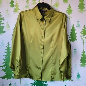 Olive Green Lane Bryant Blouse.